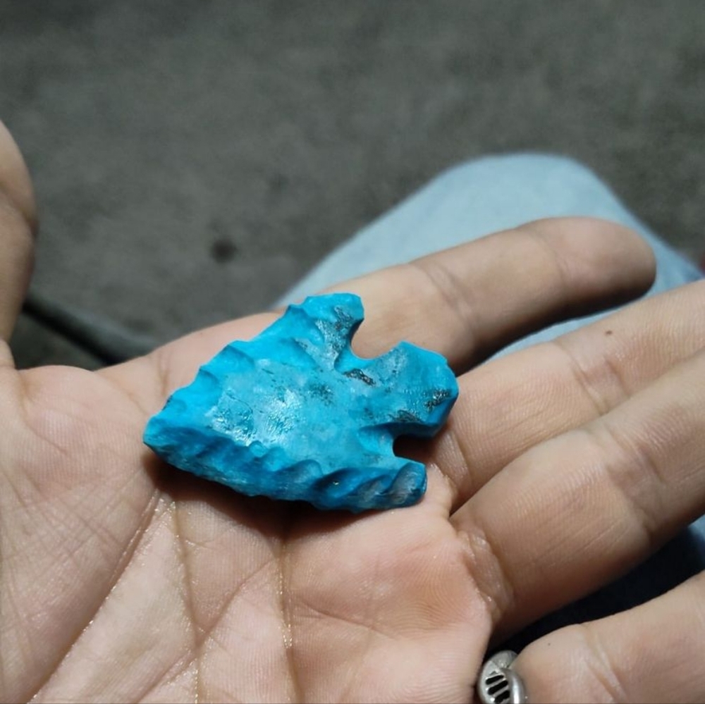 Hand made turquoise Indian arrowhead